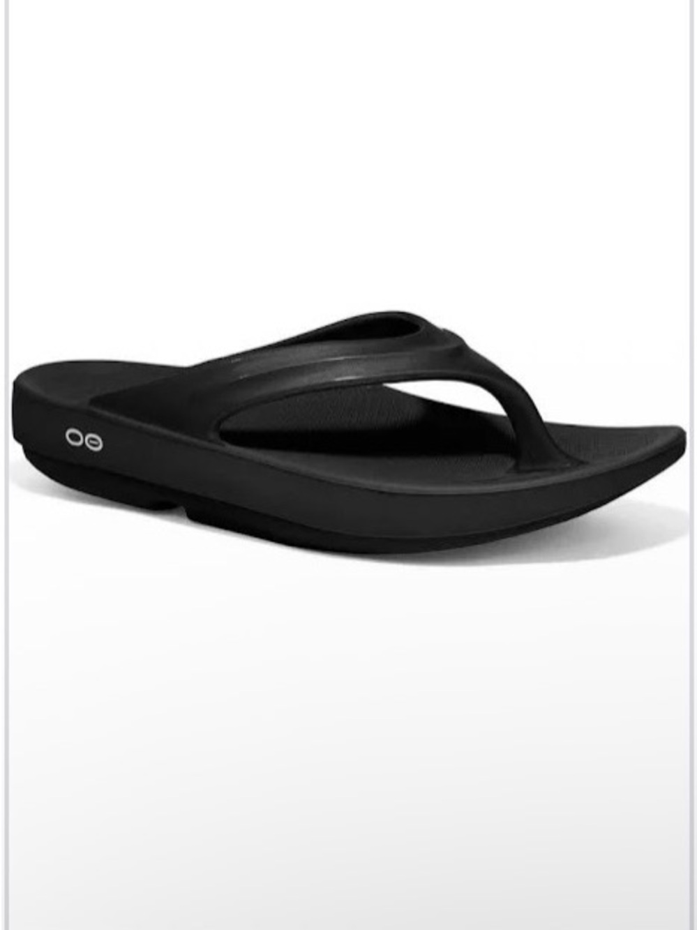OOFOS 10 Flip Flop Recovery Sandals Black Comfy Vacation Sports Beach Pool